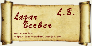 Lazar Berber vizit kartica
